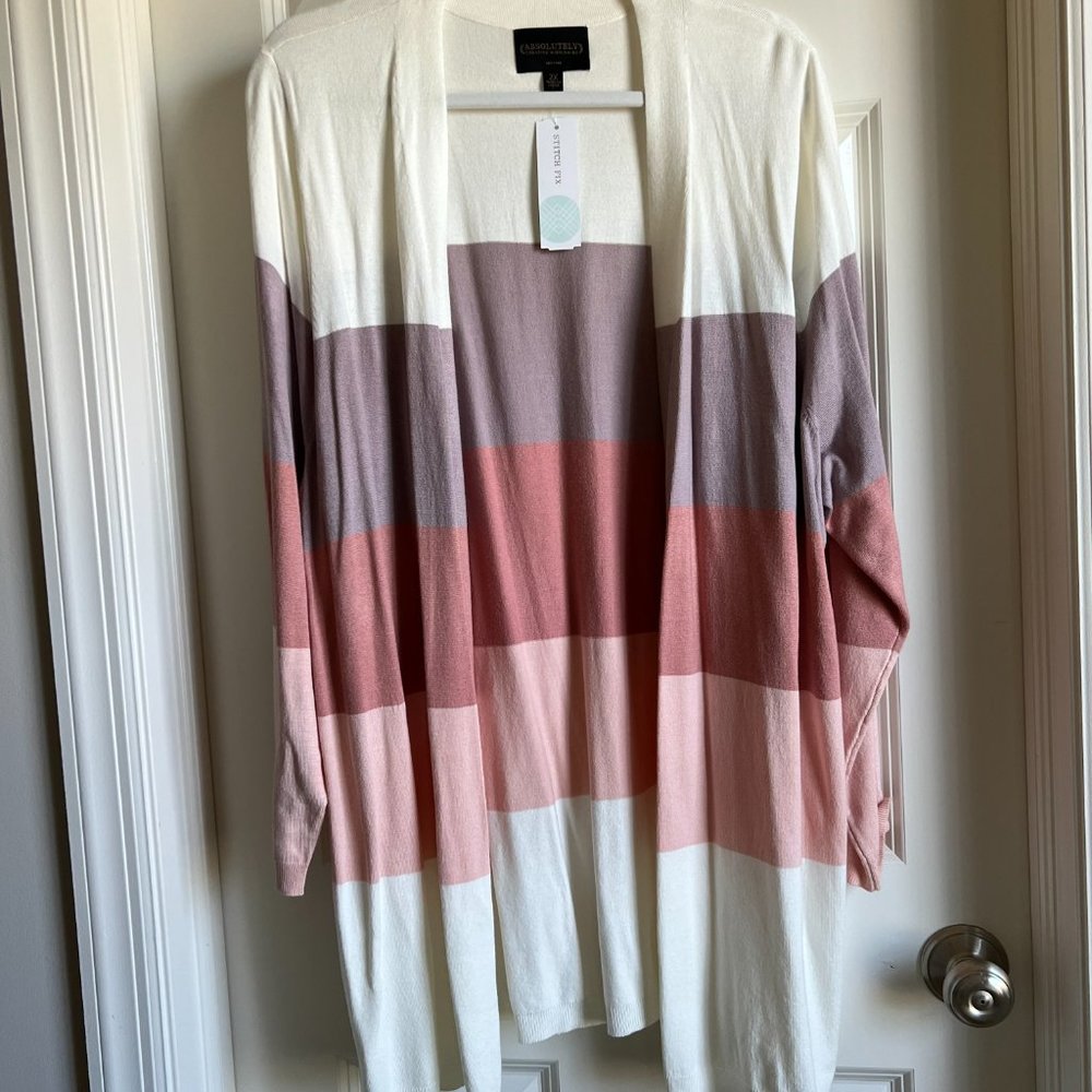 Absolutely Donlad Colorblock Cardigan - Size 2X NWT